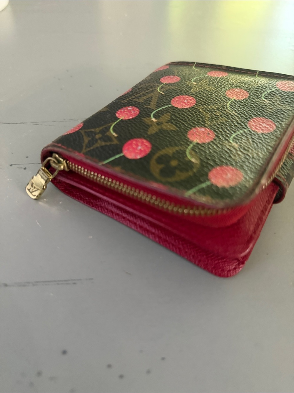 Louis Vuitton Brown Monogram Wallet with Red Cherry Print - Picture 5 of 5